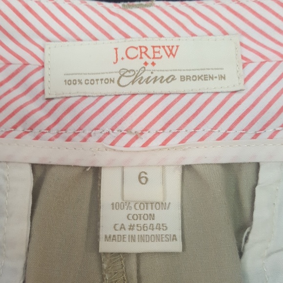 J. CREW Factory Women's (6) Chino Khaki Tan SHORTS - Picture 2 of 3